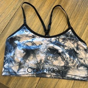 Tie dye Calving Klein performance sports bra size S